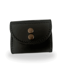 Monedero portaguantes de piel para cinturón